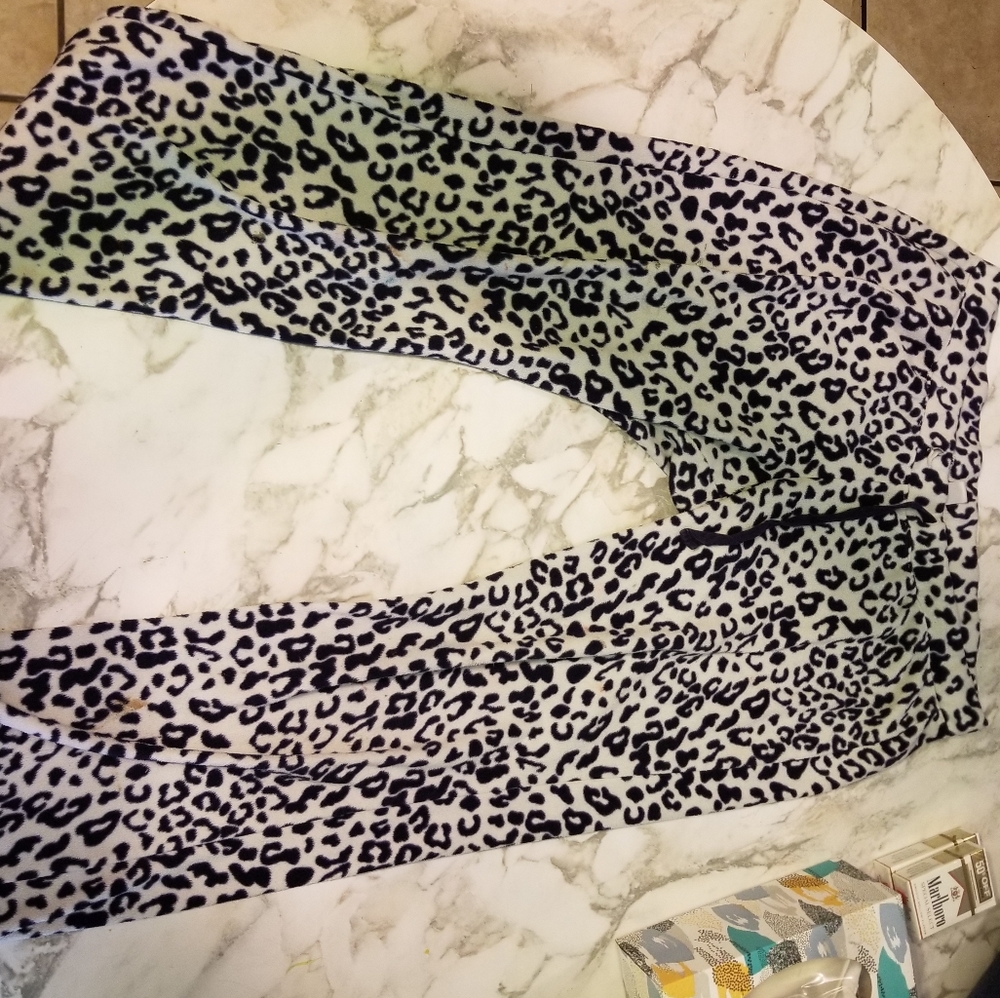 White cheetah print pj's